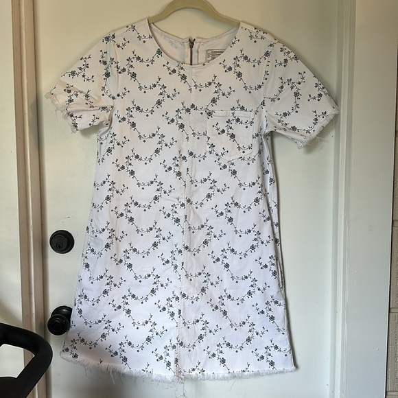 Current/Elliott The Fray Edge Floral Shift Dress sugar vine 3/Large - Picture 2 of 6